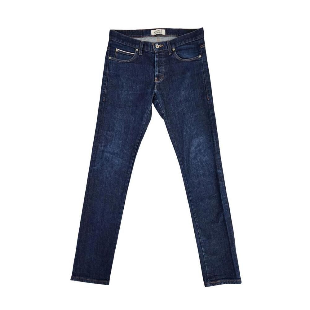 Naked & Famous Super Skinny Guy Stretch Selvedge Jeans 32x34 Indigo